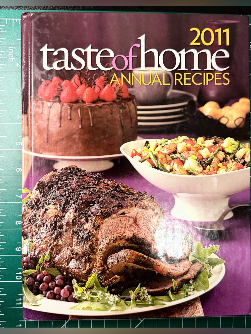 Taste of Home Annual Recipes Cookbook - Purple Cover with Food Photography